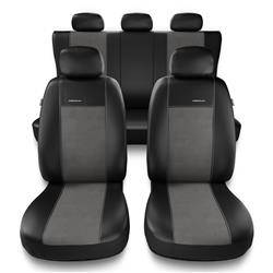 Universelle sædebetræk til biler til Audi A4 B5, B6, B7, B8, B9 (1995-....) - betræk til sæder - sædeovertræk - Auto-Dekor - Premium - rozmiar B - grå