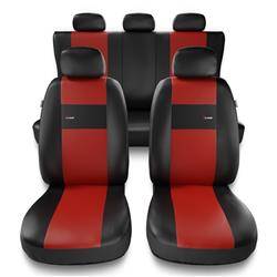 Universelle sædebetræk til biler til Hyundai Elantra III, IV, V, VI, VII (2000-....) - betræk til sæder - sædeovertræk - Auto-Dekor - X-Line - rød