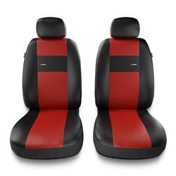 Universelle sædebetræk til biler til Peugeot 205, 206, 207, 208 (1983-2019) - betræk til sæder - sædeovertræk - Auto-Dekor - X-Line 1+1 - rød