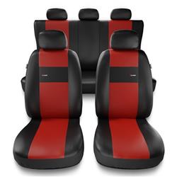 Universelle sædebetræk til biler til Alfa Romeo MiTo (2008-2018) - betræk til sæder - sædeovertræk - Auto-Dekor - X-Line - rød