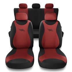 Universelle sædebetræk til biler til BMW X3 E83, F25, G01 (2003-2019) - betræk til sæder - sædeovertræk - Auto-Dekor - Turbo - rød