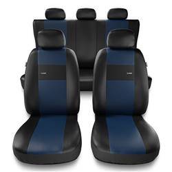 Universelle sædebetræk til biler til BMW X3 E83, F25, G01 (2003-2019) - betræk til sæder - sædeovertræk - Auto-Dekor - X-Line - blå