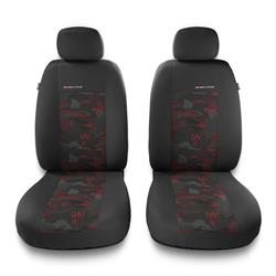 Universelle sædebetræk til biler til Citroen C3 I, II, III (2002-2019) - betræk til sæder - sædeovertræk - Auto-Dekor - Elegance 1+1 - rød