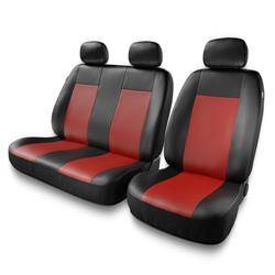 Universelle sædebetræk til biler til Citroen Jumpy I, II (1994-2016) - betræk til sæder - sædeovertræk - Auto-Dekor - Comfort 2+1 - rød