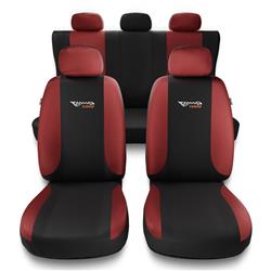 Universelle sædebetræk til biler til Dacia Duster I, II (2010-2019) - betræk til sæder - sædeovertræk - Auto-Dekor - Tuning - rød