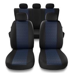 Universelle sædebetræk til biler til Fiat Doblo I, II, III, IV (2000-2019) - betræk til sæder - sædeovertræk - Auto-Dekor - Profi - blå