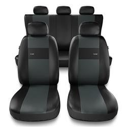 Universelle sædebetræk til biler til Honda Accord V, VI, VII, VIII (1993-2016) - betræk til sæder - sædeovertræk - Auto-Dekor - X-Line - grå