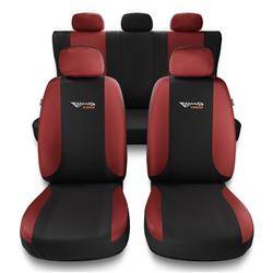 Universelle sædebetræk til biler til Honda Legend I, II, III, IV (1986-2012) - betræk til sæder - sædeovertræk - Auto-Dekor - Tuning - rød