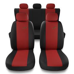 Universelle sædebetræk til biler til Mitsubishi Outlander I, II, III (2001-2019) - betræk til sæder - sædeovertræk - Auto-Dekor - XR - rød