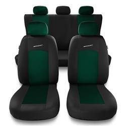 Universelle sædebetræk til biler til Nissan Pathfinder II, III (1995-2014) - betræk til sæder - sædeovertræk - Auto-Dekor - Sport Line - Grøn