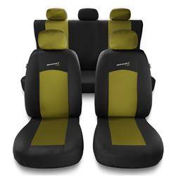 Universelle sædebetræk til biler til Nissan Pathfinder II, III (1995-2014) - betræk til sæder - sædeovertræk - Auto-Dekor - Sport Line - Gul