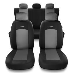 Universelle sædebetræk til biler til Nissan Pathfinder II, III (1995-2014) - betræk til sæder - sædeovertræk - Auto-Dekor - Sport Line - Lysegrå