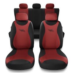 Universelle sædebetræk til biler til Suzuki Ignis I, II, III (2000-2019) - betræk til sæder - sædeovertræk - Auto-Dekor - Turbo - rød