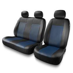 Universelle sædebetræk til biler til Volkswagen Transporter T4, T5, T6 (1989-2019) - betræk til sæder - sædeovertræk - Auto-Dekor - Comfort 2+1 - blå