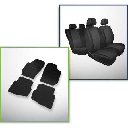 Sæt: filtmåtter + skræddersyede betræk til Seat Cordoba II Sedan (2002-2009) – Practic
