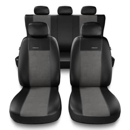 Universelle sædebetræk til biler til Audi A4 B5, B6, B7, B8, B9 (1995-....) - betræk til sæder - sædeovertræk - Auto-Dekor - Premium - rozmiar B - grå