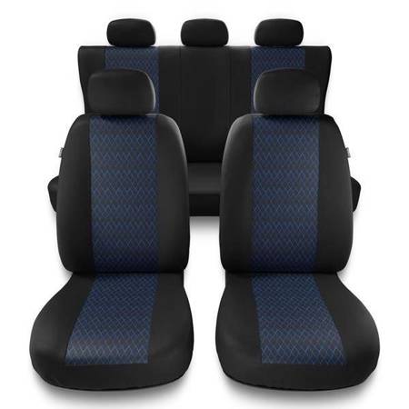 Universelle sædebetræk til biler til BMW X3 E83, F25, G01 (2003-2019) - betræk til sæder - sædeovertræk - Auto-Dekor - Profi - blå
