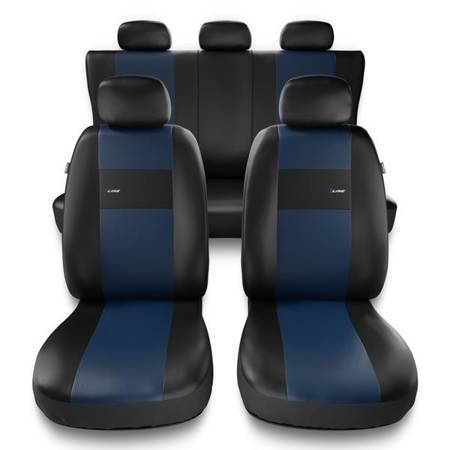 Universelle sædebetræk til biler til BMW X3 E83, F25, G01 (2003-2019) - betræk til sæder - sædeovertræk - Auto-Dekor - X-Line - blå