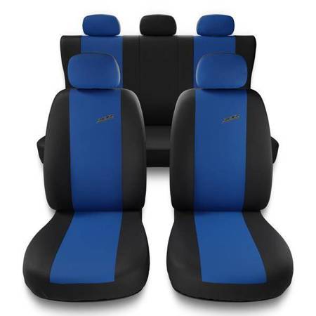 Universelle sædebetræk til biler til Fiat Doblo I, II, III, IV (2000-2019) - betræk til sæder - sædeovertræk - Auto-Dekor - XR - blå