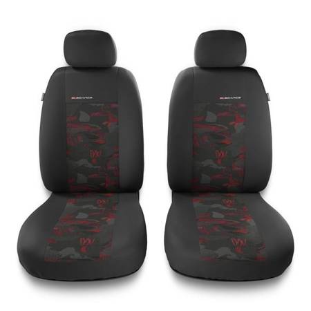 Universelle sædebetræk til biler til Fiat Punto Grande, Evo, 2012 (2005-2018) - betræk til sæder - sædeovertræk - Auto-Dekor - Elegance 1+1 - rød