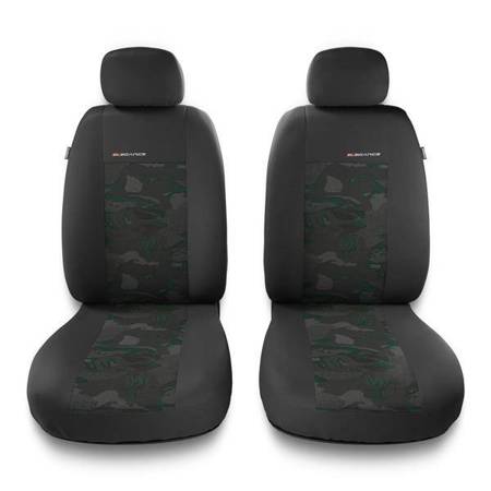 Universelle sædebetræk til biler til Fiat Qubo (2009-2019) - betræk til sæder - sædeovertræk - Auto-Dekor - Elegance 1+1 - Grøn