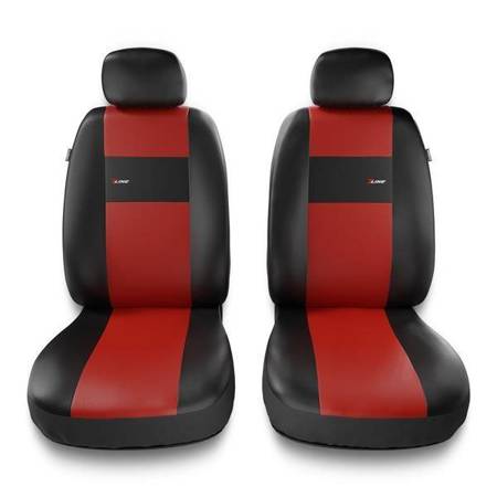 Universelle sædebetræk til biler til Fiat Qubo (2009-2019) - betræk til sæder - sædeovertræk - Auto-Dekor - X-Line 1+1 - rød