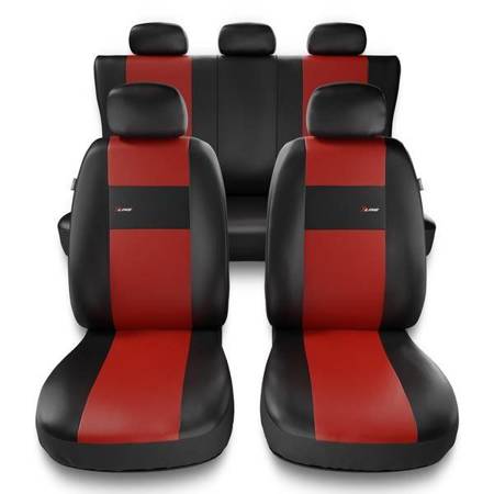 Universelle sædebetræk til biler til Ford Fiesta MK3, MK4 (1989-1999) - betræk til sæder - sædeovertræk - Auto-Dekor - X-Line - rød