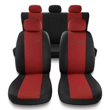 Universelle sædebetræk til biler til Ford Fiesta MK3, MK4 (1989-1999) - betræk til sæder - sædeovertræk - Auto-Dekor - XR - rød