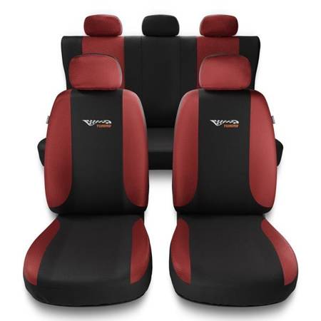 Universelle sædebetræk til biler til Honda City I, II, III, IV, V (1981-2013) - betræk til sæder - sædeovertræk - Auto-Dekor - Tuning - rød