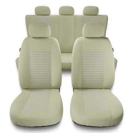 Universelle sædebetræk til biler til Honda Jazz II, III, IV (2002-2019) - betræk til sæder - sædeovertræk - Auto-Dekor - Modern - MC-3 (beige)