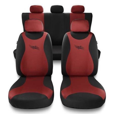 Universelle sædebetræk til biler til Honda Jazz II, III, IV (2002-2019) - betræk til sæder - sædeovertræk - Auto-Dekor - Turbo - rød