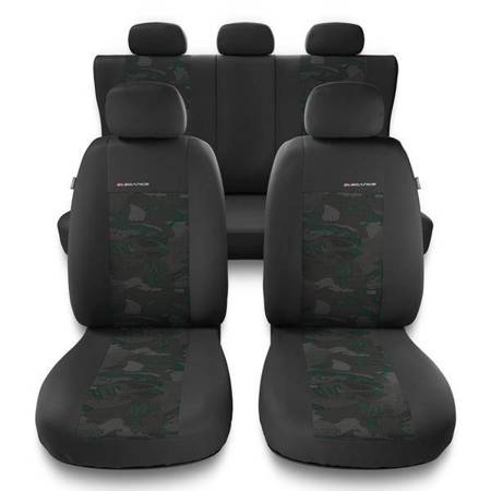 Universelle sædebetræk til biler til Hyundai Elantra III, IV, V, VI, VII (2000-....) - betræk til sæder - sædeovertræk - Auto-Dekor - Elegance - Grøn
