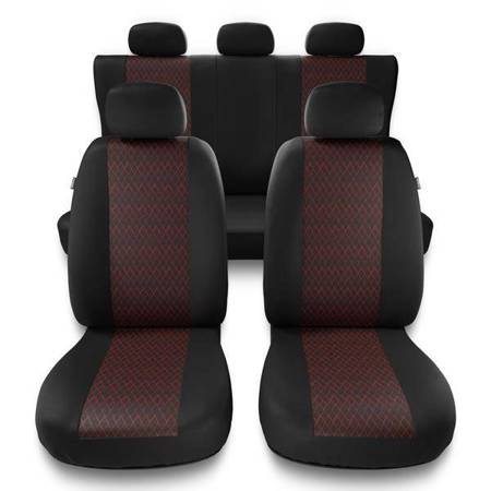 Universelle sædebetræk til biler til Hyundai Elantra III, IV, V, VI, VII (2000-....) - betræk til sæder - sædeovertræk - Auto-Dekor - Profi - rød