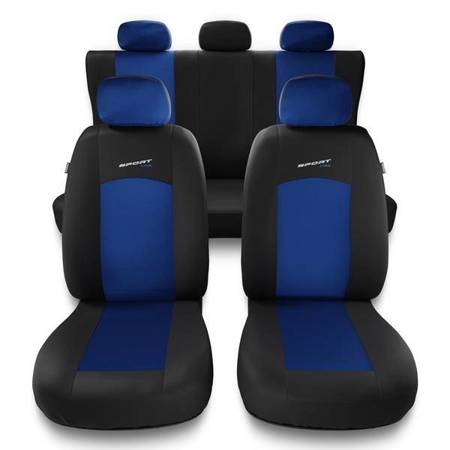 Universelle sædebetræk til biler til Hyundai Elantra III, IV, V, VI, VII (2000-....) - betræk til sæder - sædeovertræk - Auto-Dekor - Sport Line - blå