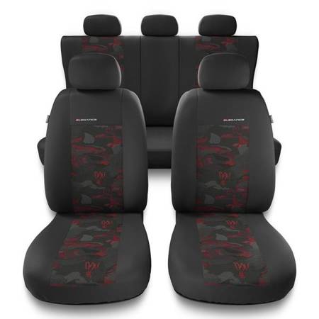 Universelle sædebetræk til biler til Mitsubishi Lancer V, VI, VII, VIII, IX (1988-2016) - betræk til sæder - sædeovertræk - Auto-Dekor - Elegance - rød