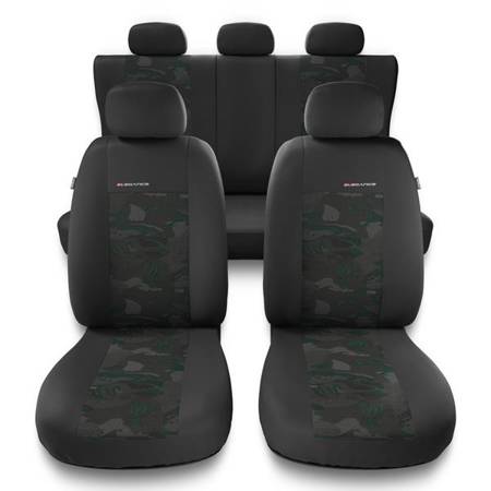 Universelle sædebetræk til biler til Nissan Pathfinder II, III (1995-2014) - betræk til sæder - sædeovertræk - Auto-Dekor - Elegance - Grøn