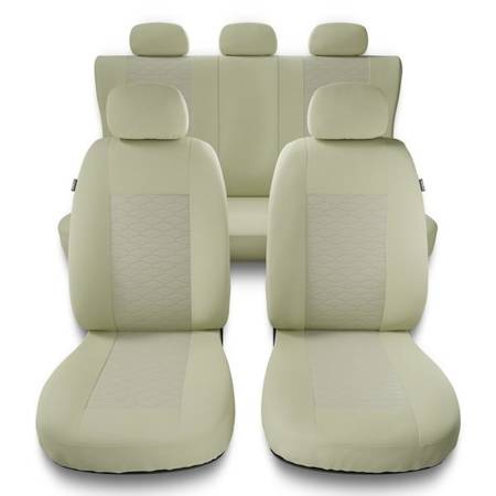 Universelle sædebetræk til biler til Nissan Pathfinder II, III (1995-2014) - betræk til sæder - sædeovertræk - Auto-Dekor - Modern - MP-3 (beige)