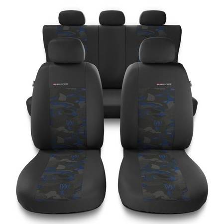 Universelle sædebetræk til biler til Subaru Forester I, II, III, IV, V (1997-2019) - betræk til sæder - sædeovertræk - Auto-Dekor - Elegance - blå