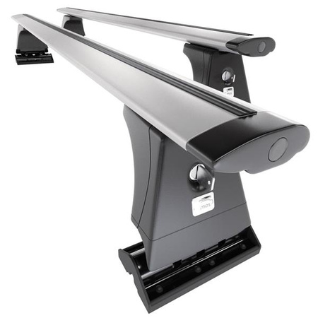 Aluminium tagbøjle til Seat Leon mk I Hatchback (1999-2005) - sølv bagagebærer til taget - lastholder - tagholder - Amos - β-103 - Dynamic - Monteringspunkter