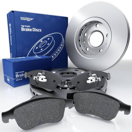 Bremseklodser og bremseskiver til Renault Grand Scenic II Minivan (2009-2016) - Tomex - TX 16-41 + TX 72-61 (foraksel)